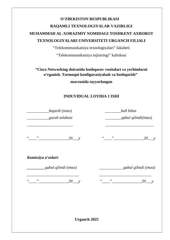 INDIVIDUAL LOYIHA 1