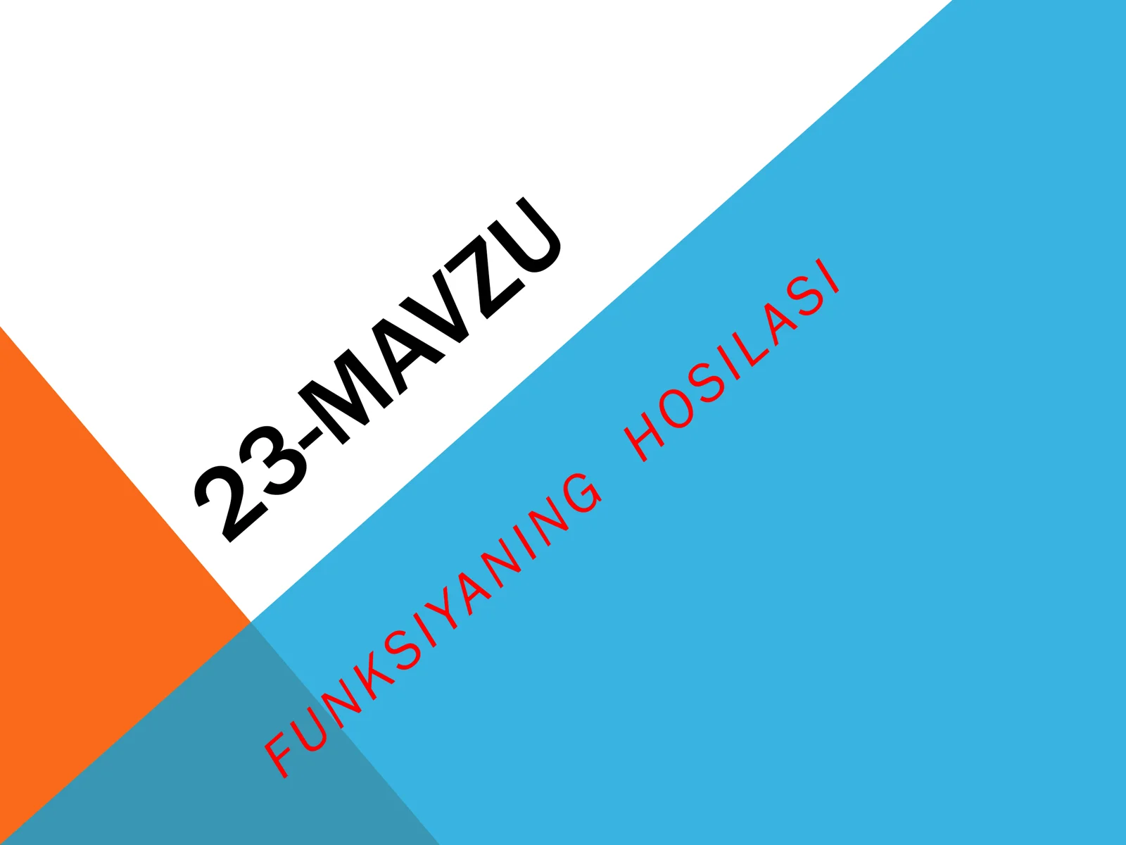 Funksiyaning hosilasi