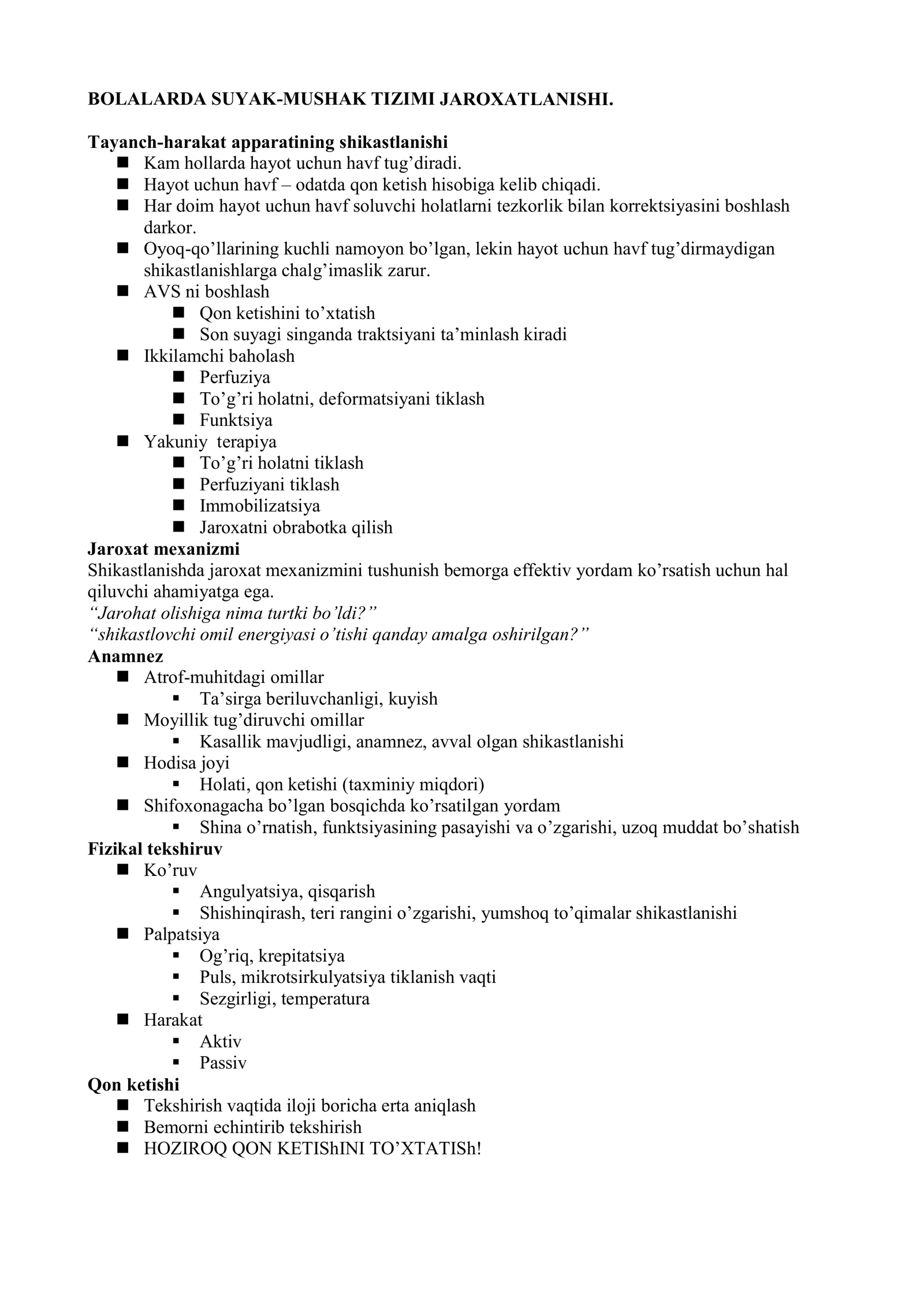 Bolalar suyaklari haqida
