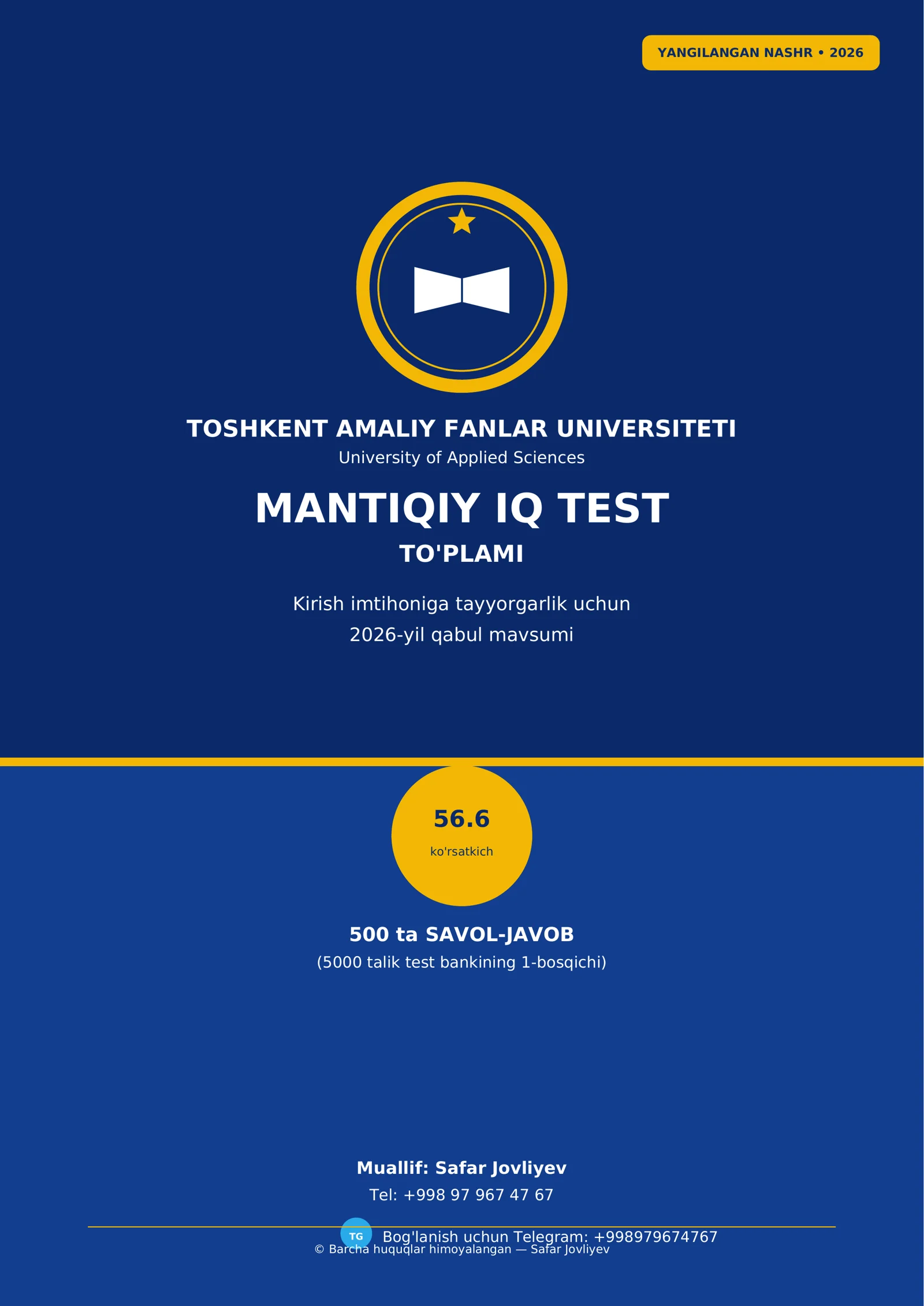 MANTIQQIY IQ TEST