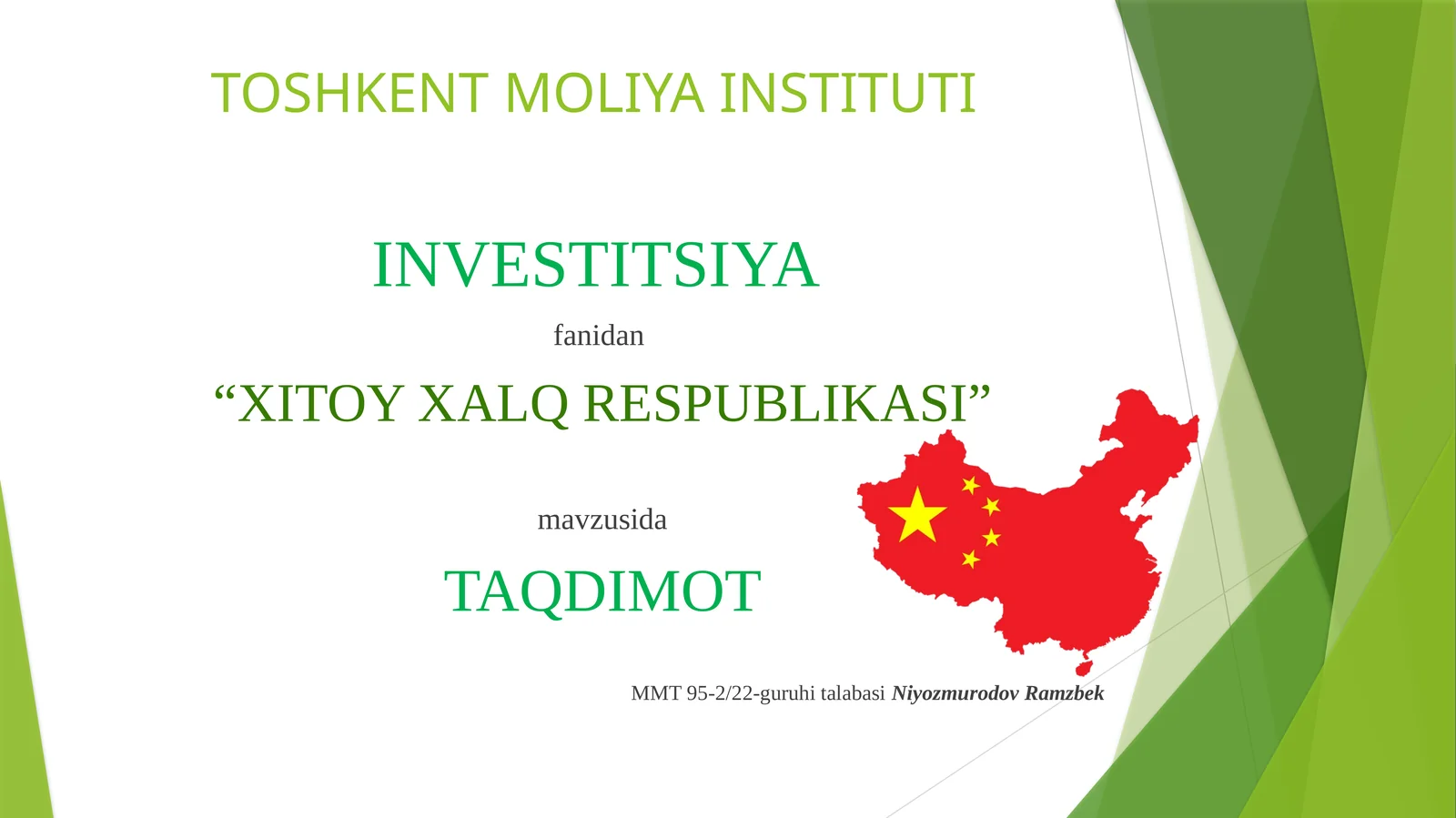 XITOY XALQ RESPUBLIKASI