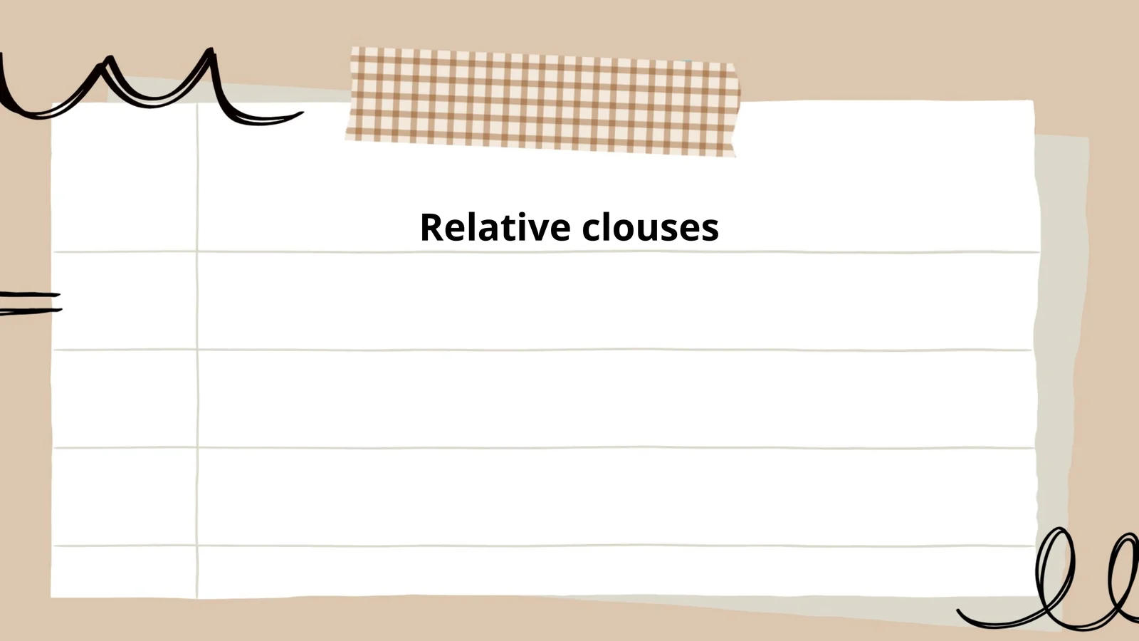 Relative Clauses
