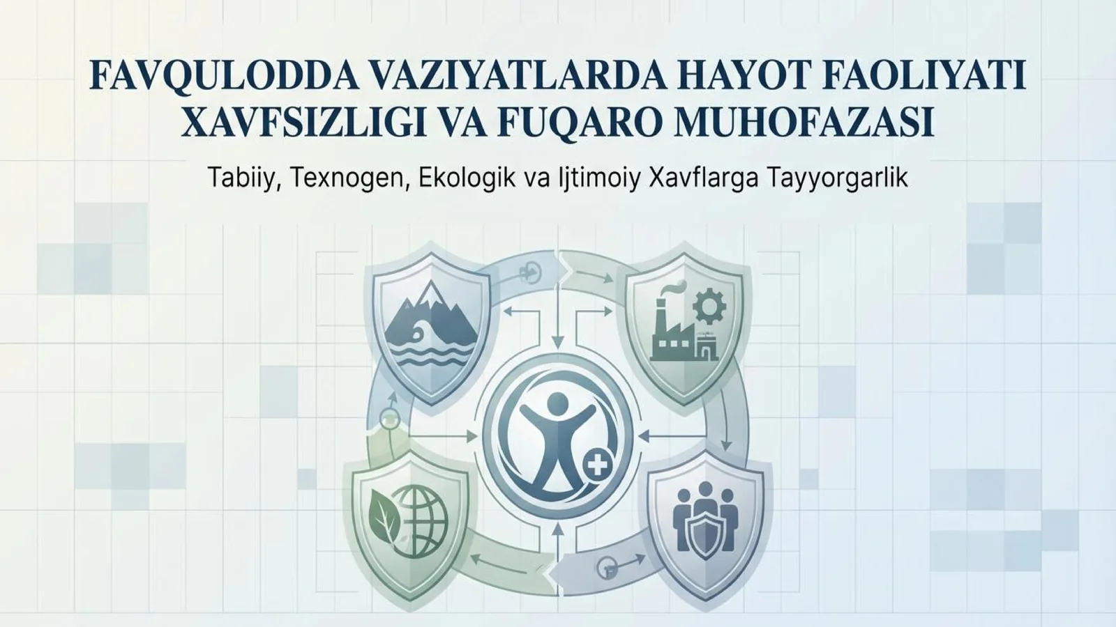 Tabiiy, texnogen, ekologik va ijtimoiy tusdagi favqulodda vaziyatlarda hayot faoliyati xavfsizligi v