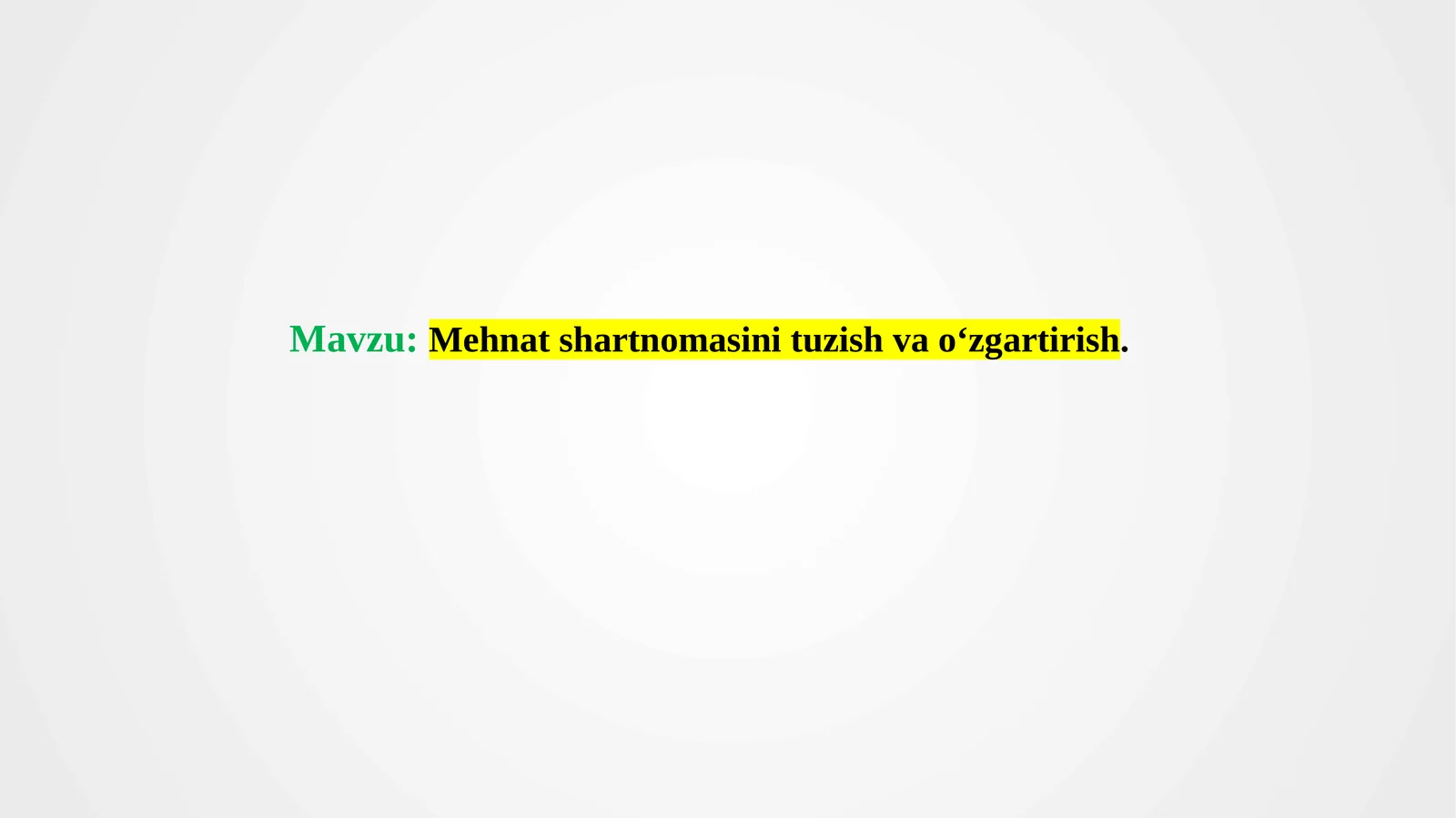 Mehnat  shartnomasi
