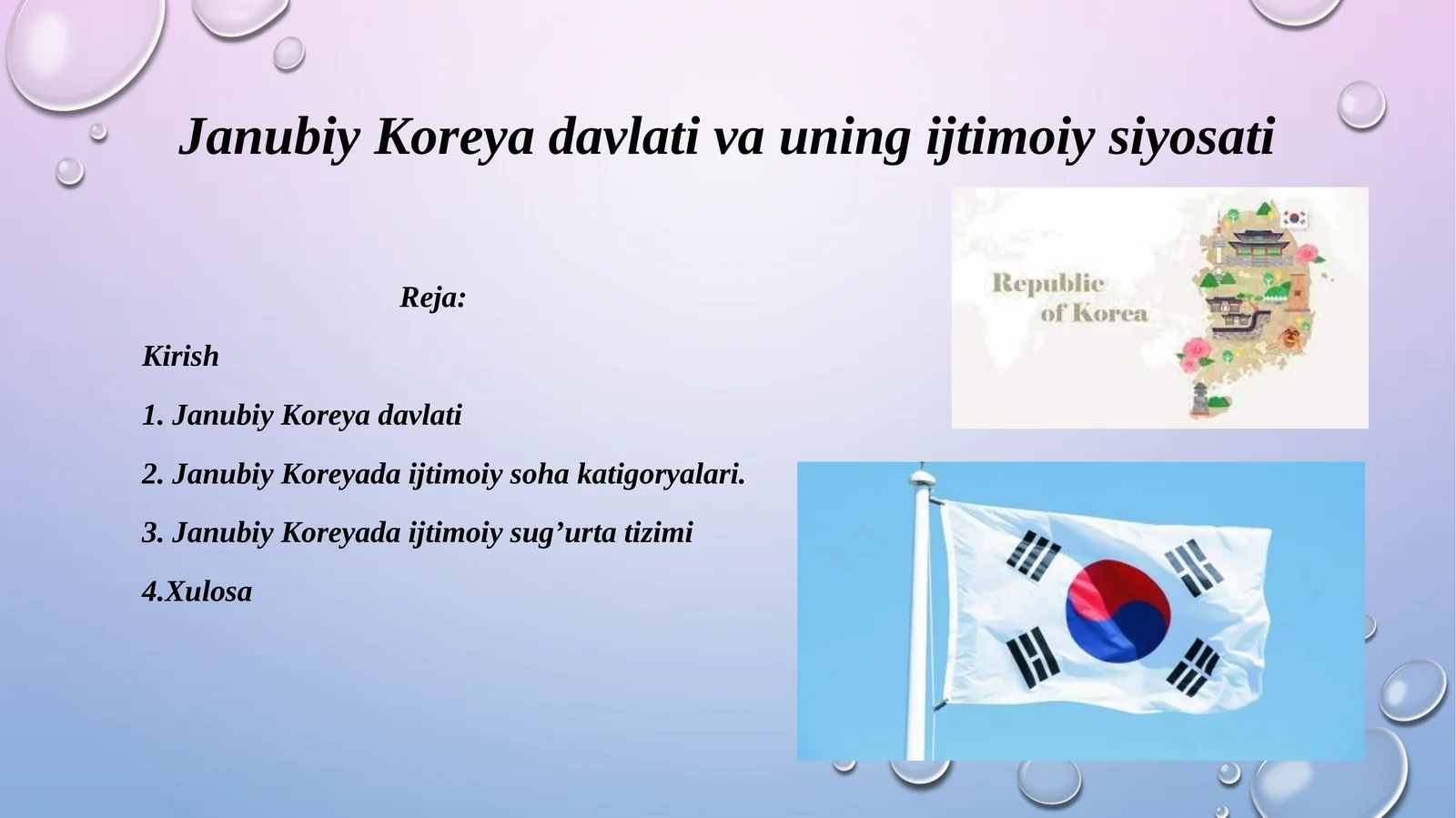 Janubiy Koreya davlati va uning ijtimoiy siyosati