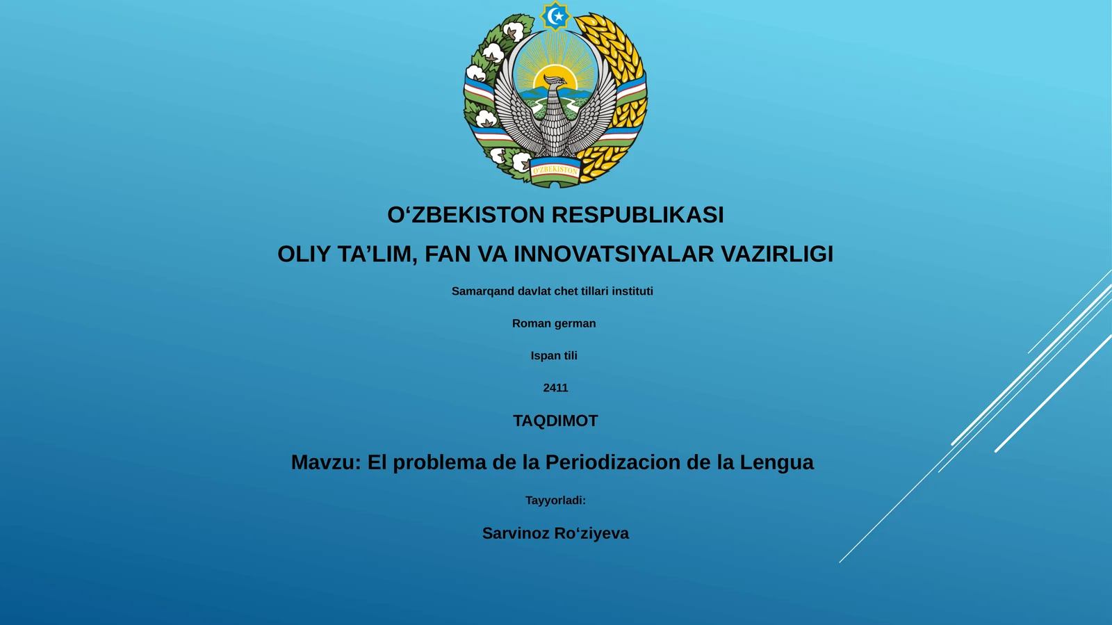 El problema de la Periodizacion de la Lengua