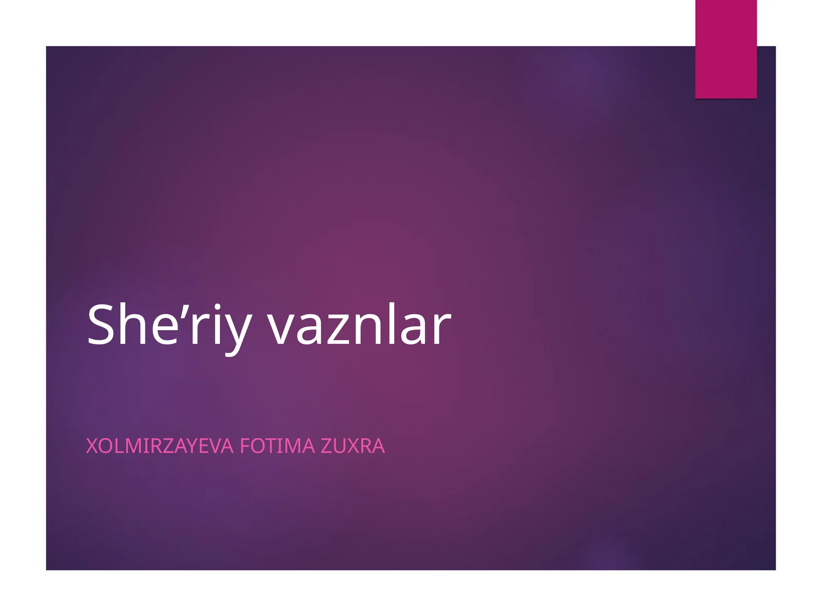 She’riy vaznlar