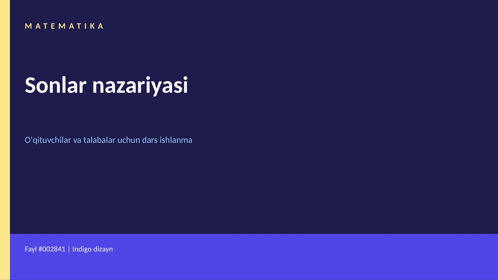 Sonlar nazariyasi