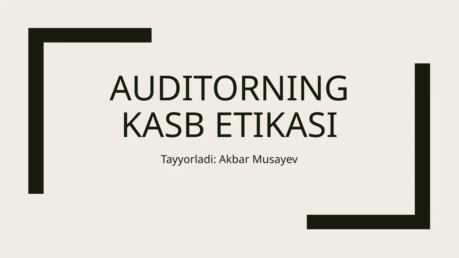 Auditorning kasb etikasi