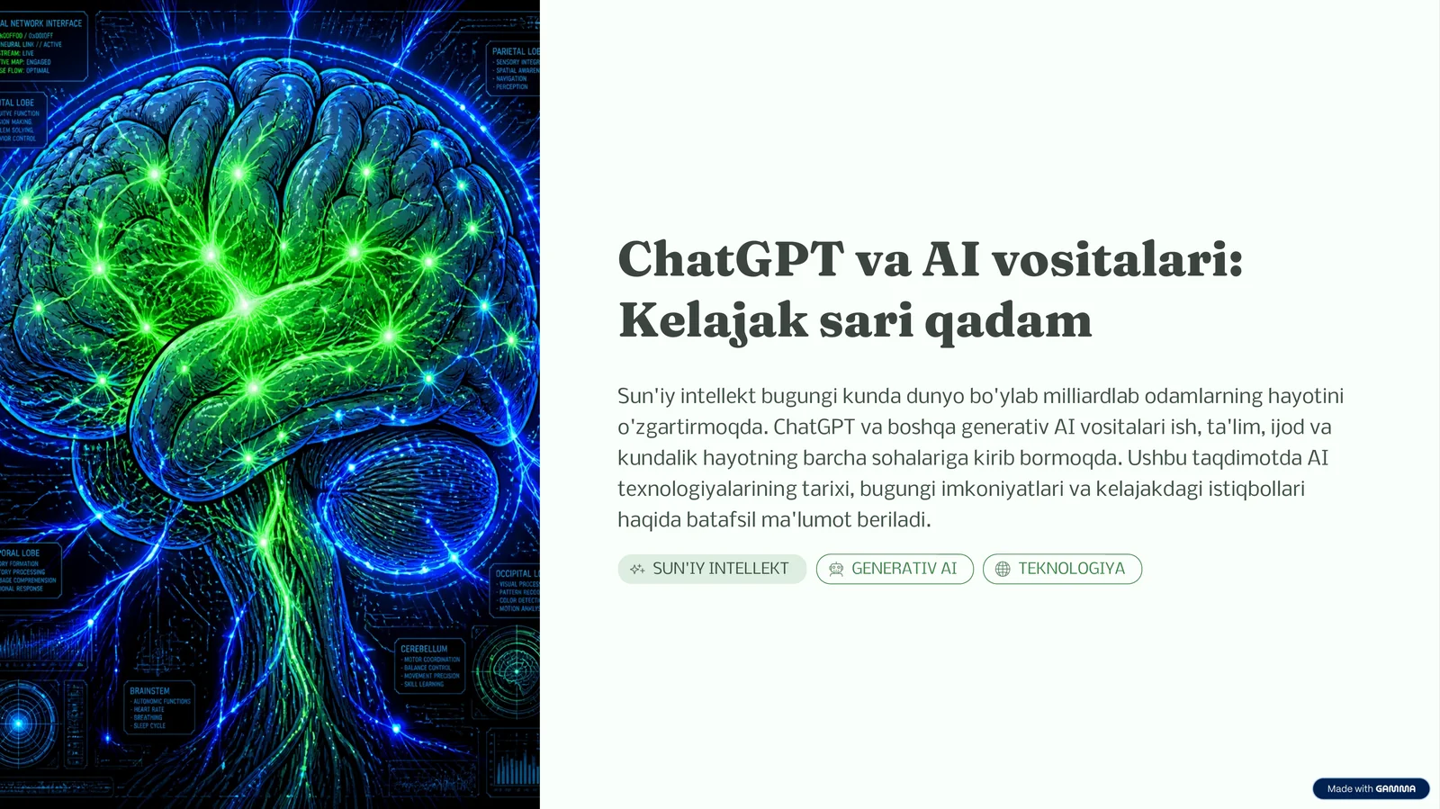 ChatGPT va AI vositalari: Kelajak sari qadam