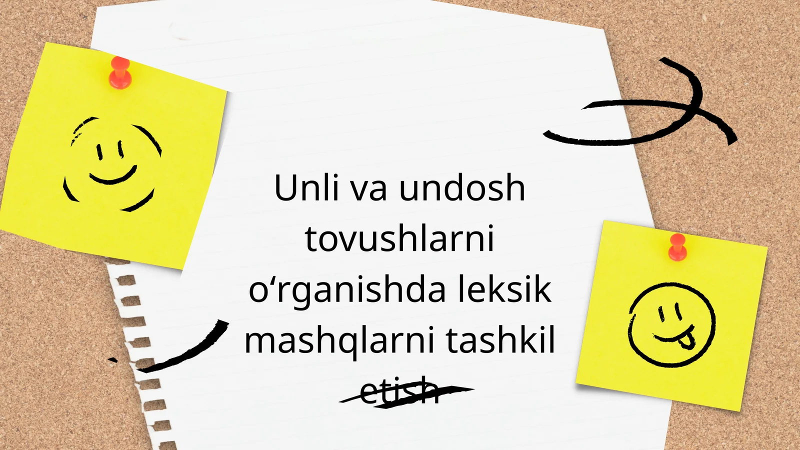 Unli va undosh tovushlarni o'rgatishda leksik mashqlarni tashkil etish