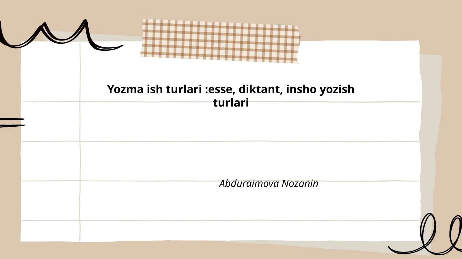 Essening asosiy xususiyatlari