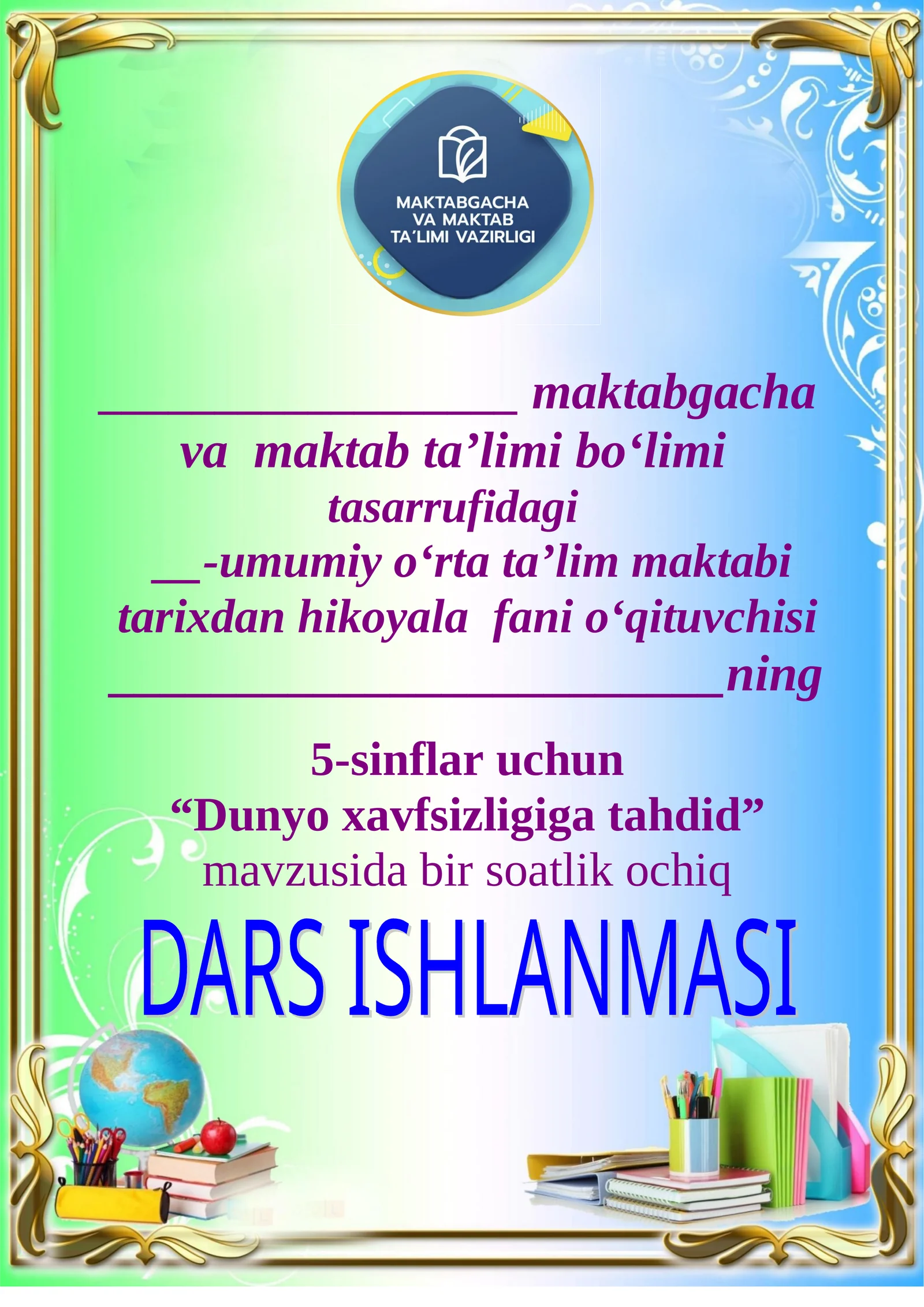 Dunyo xavfsizligiga tahdid