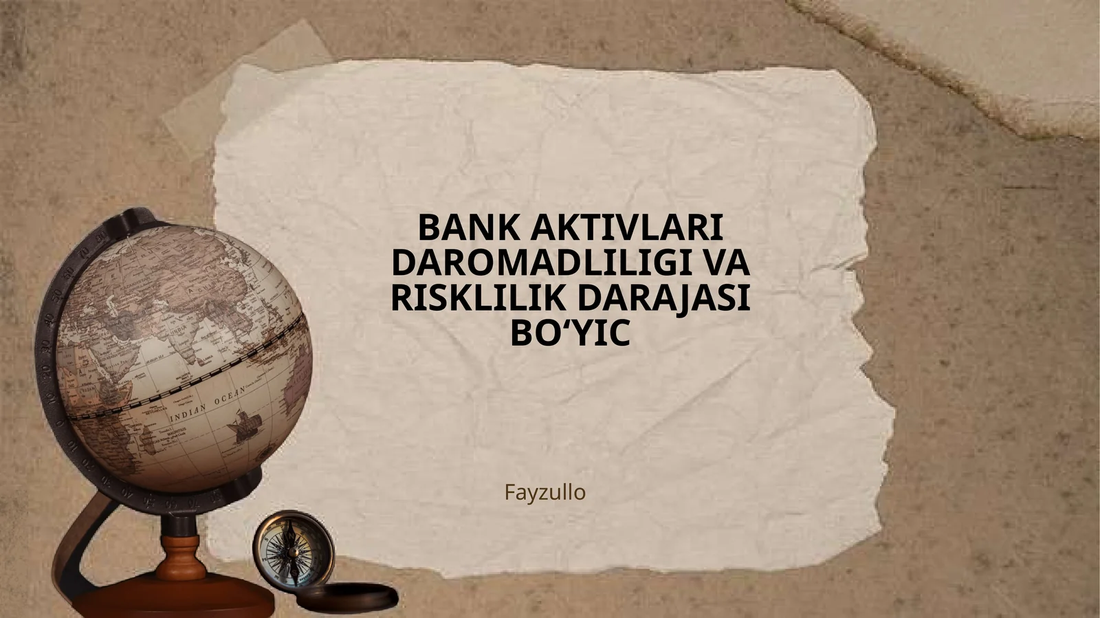 Bank aktivlari daromadliligi va risklari darajasi bo`yicha tahlil