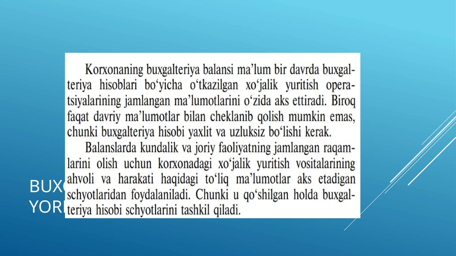 Buxgalteriya hisobi va auditi