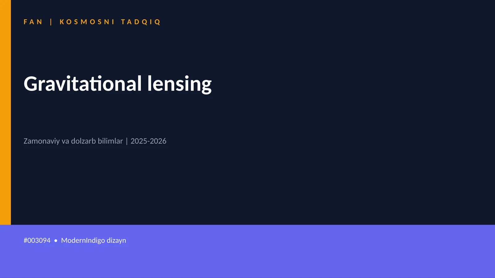 Gravitational lensing