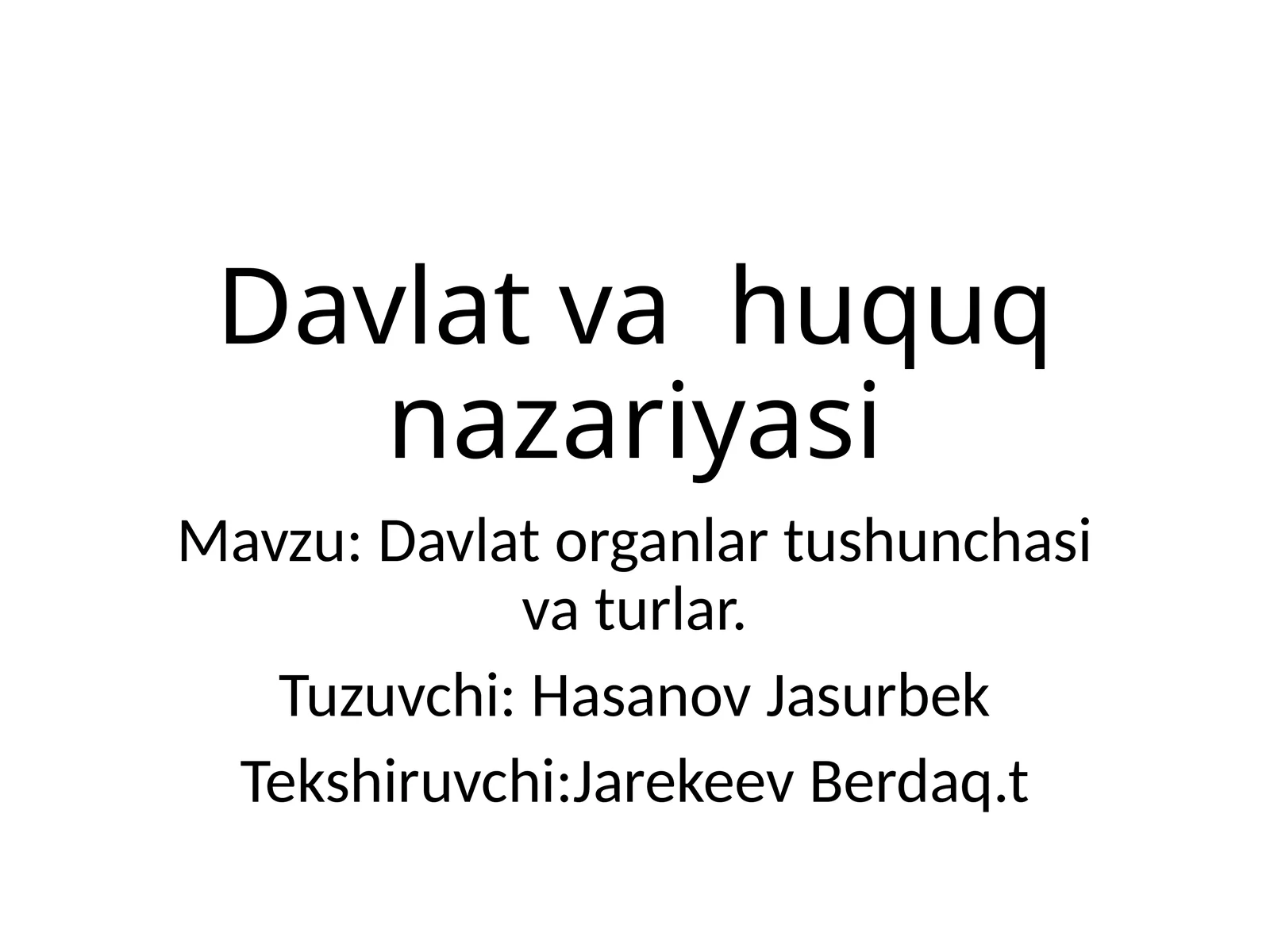 Davlatvahuquqnazariyasi