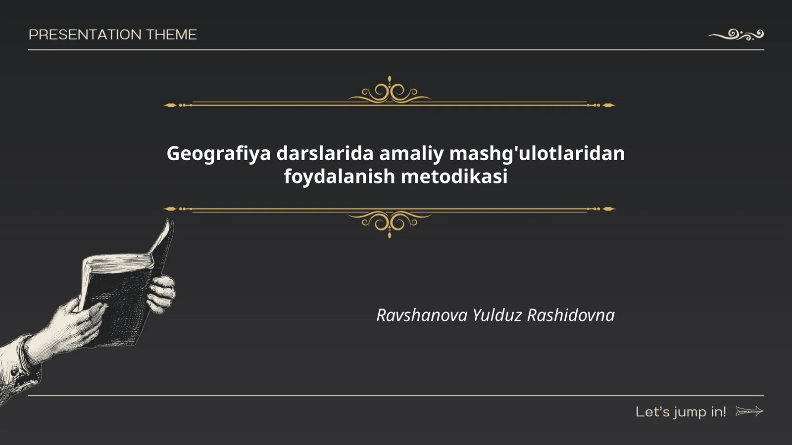 Geografiya darslarida amaliy mashg'ulotlaridan foydalanish metodikasi