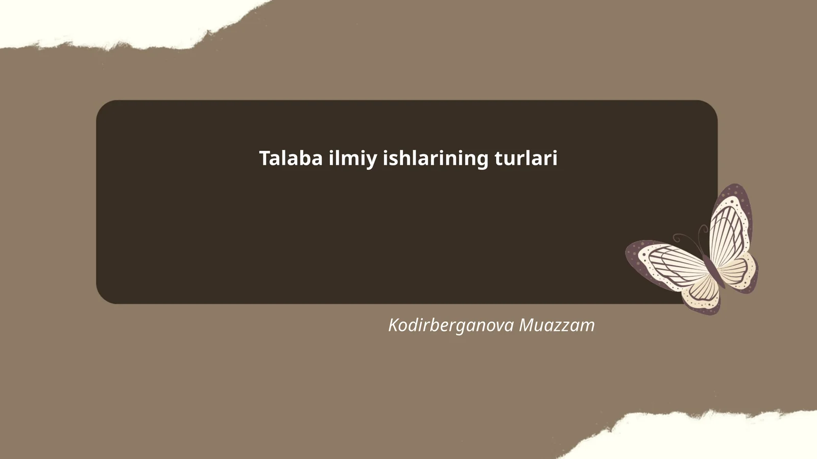 Talaba ilmiy ishlarining turlari