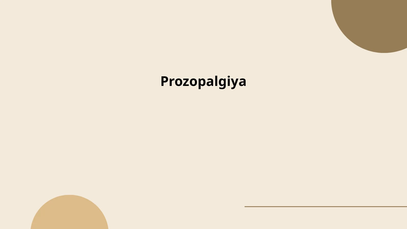 Prozopalgiya