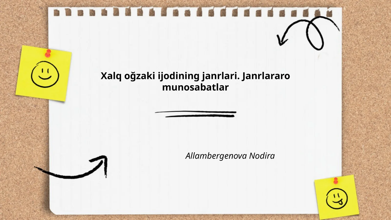 Xalq oğzaki ijodining janrlari