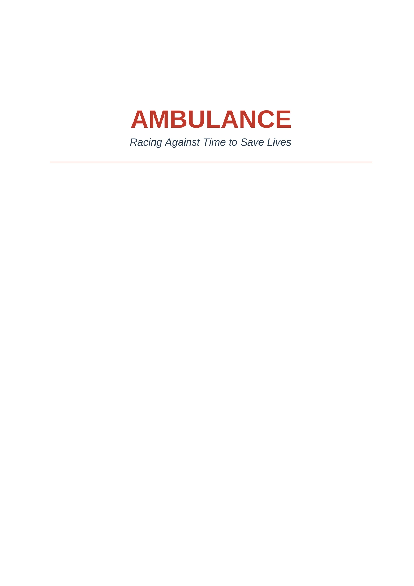 Ambulance Report for medical english
