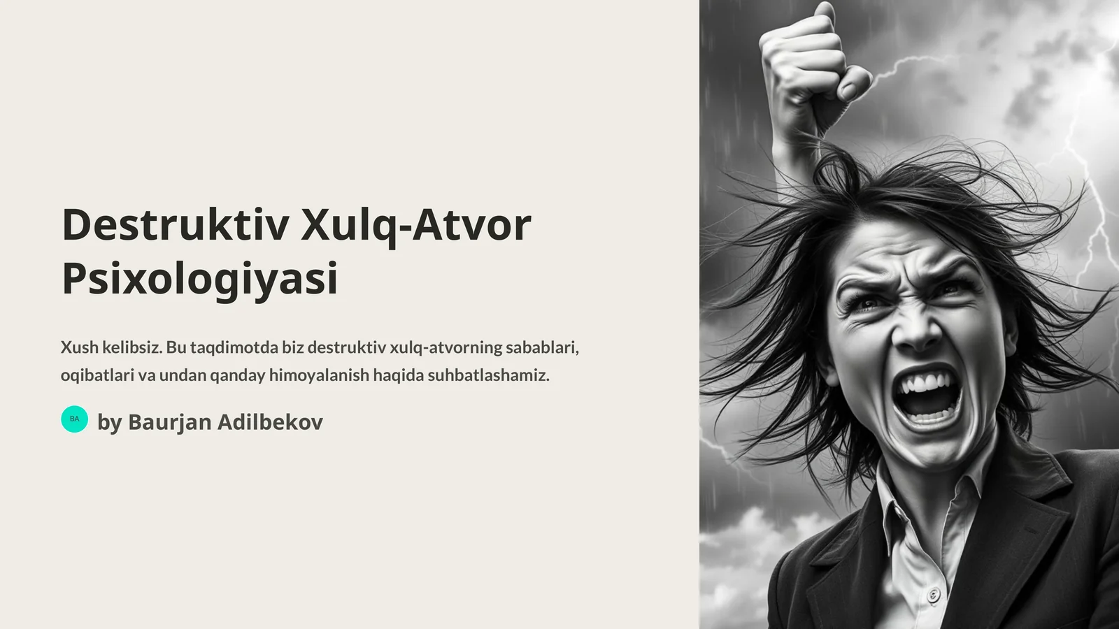 Destruktiv Xulq-Atvor Psixologiyasi