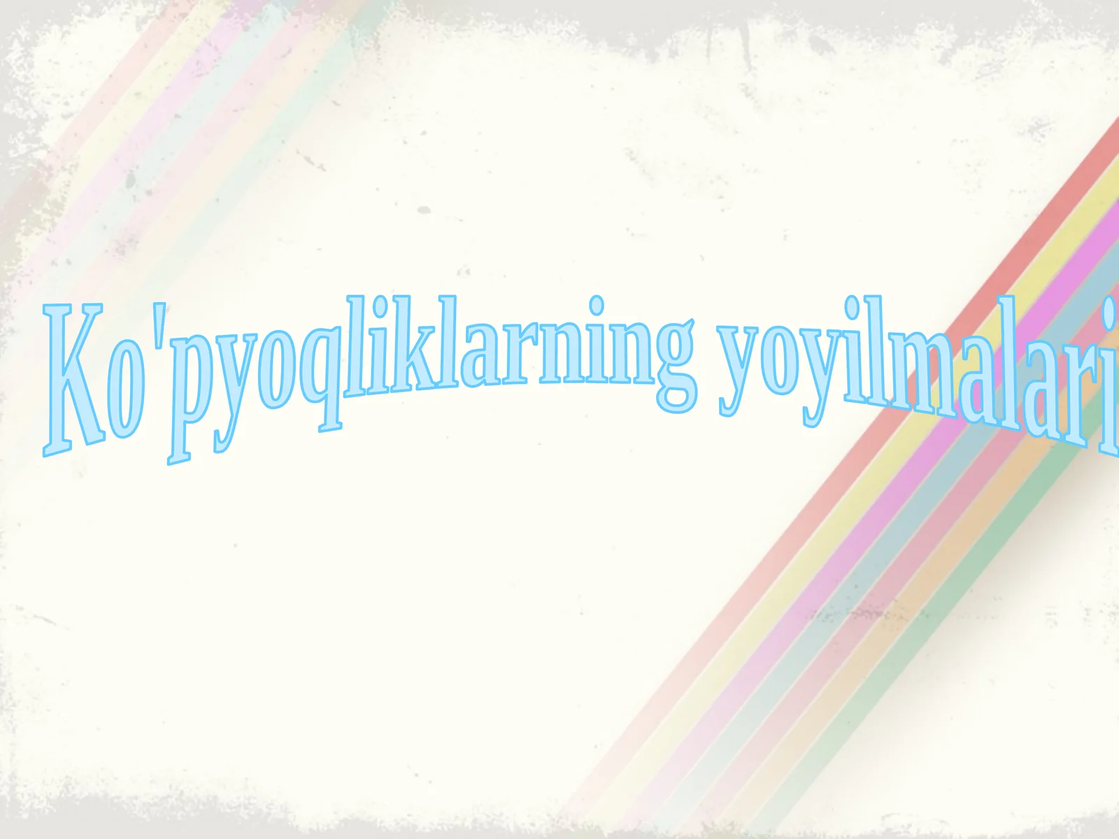 Ko'pyoqliklarning yoyilmalari